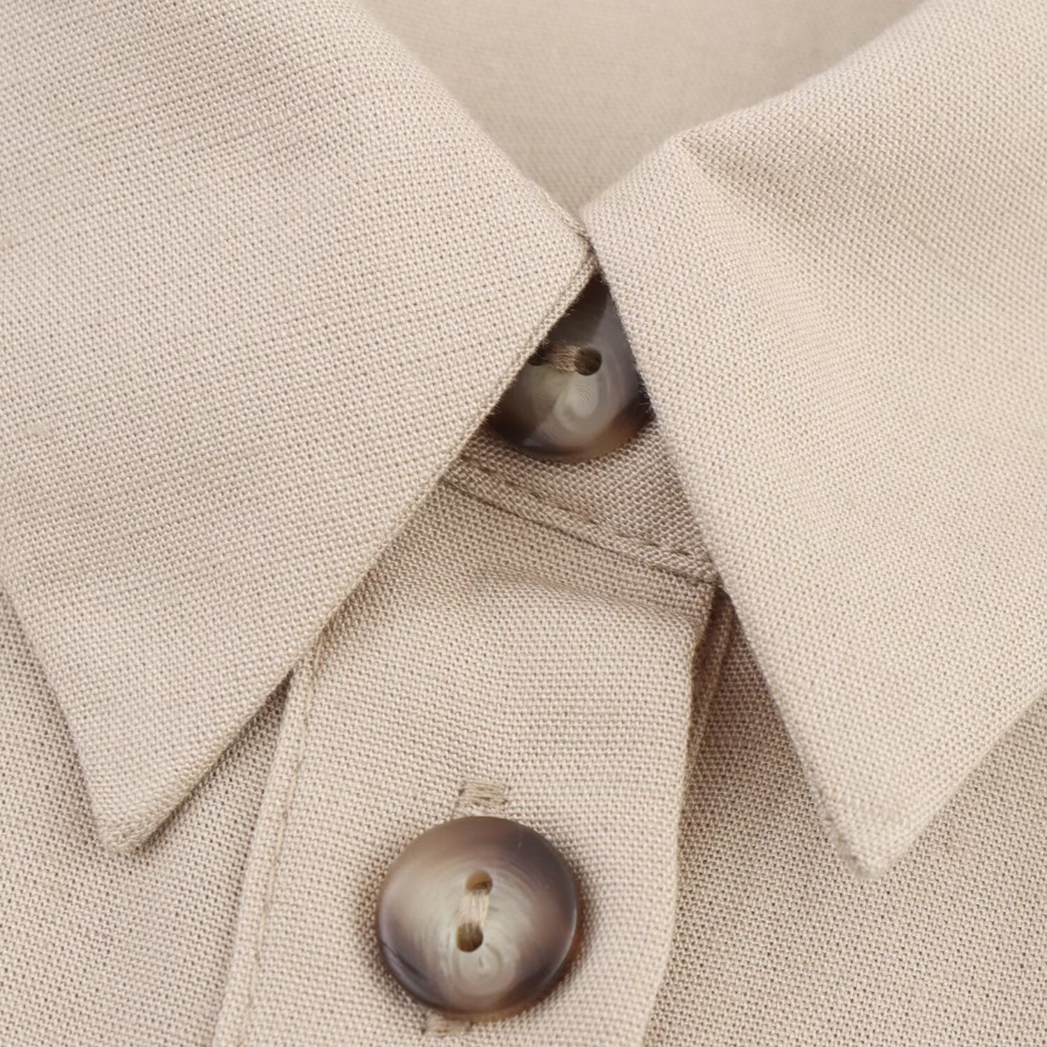 Women's collar sleeveless dress with belt and shirt style dress