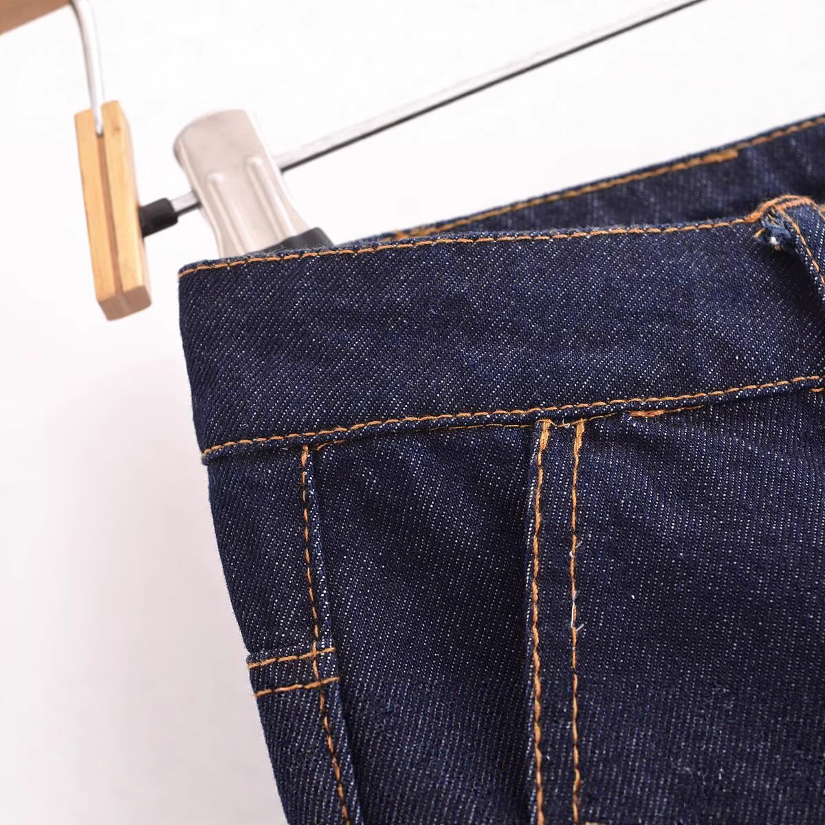 Splicing lace and visible thread decoration casual denim shorts for women