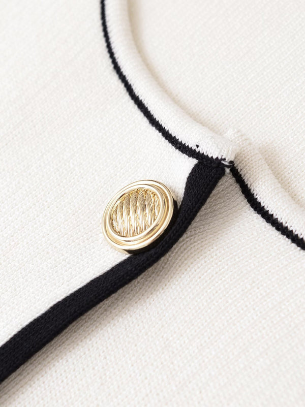 Women's European and American round neck long sleeved pocket embellished long jacket