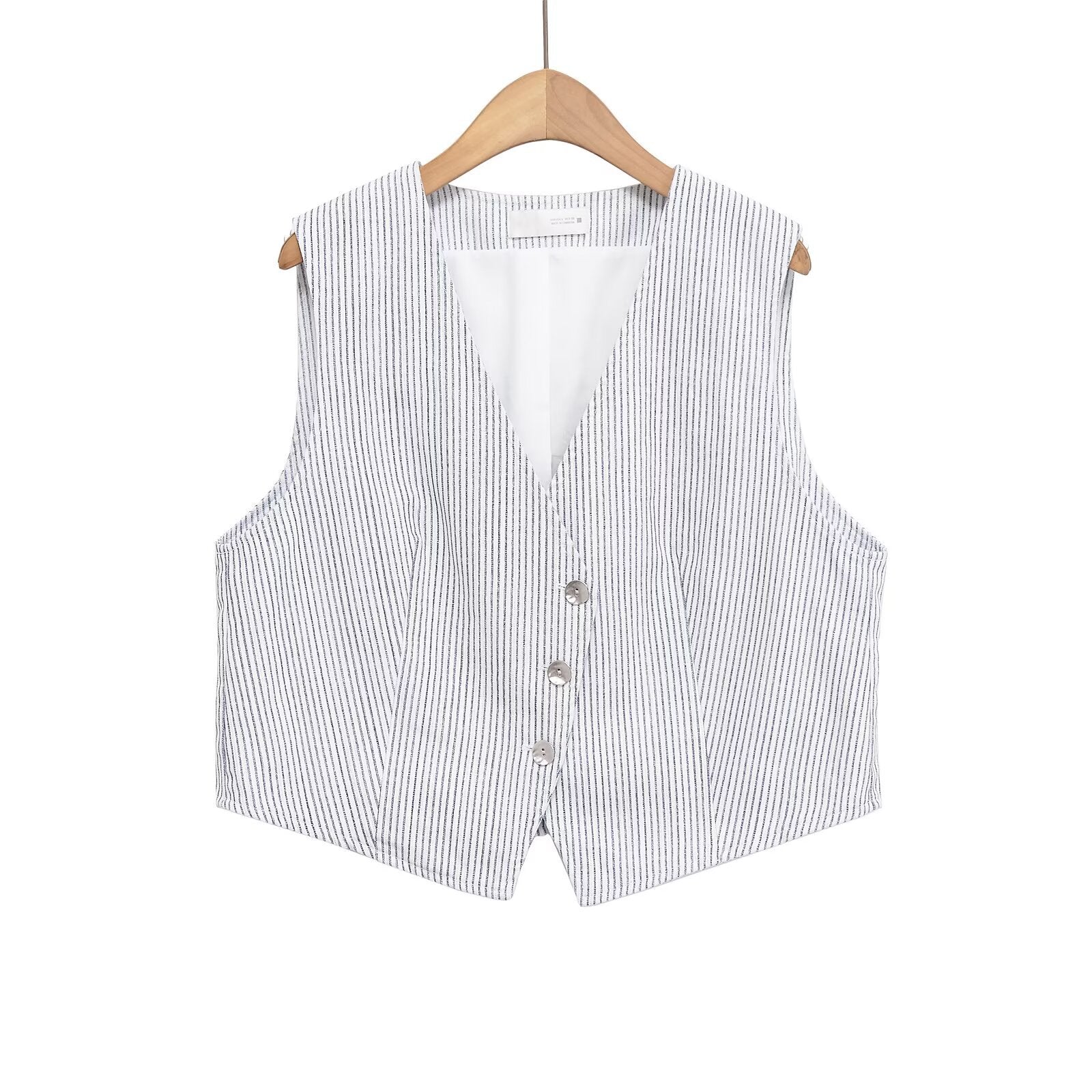 Striped vest top+striped shorts set for women