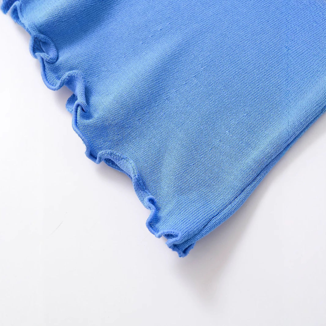Round neck sleeveless single breasted knitted vest top for women