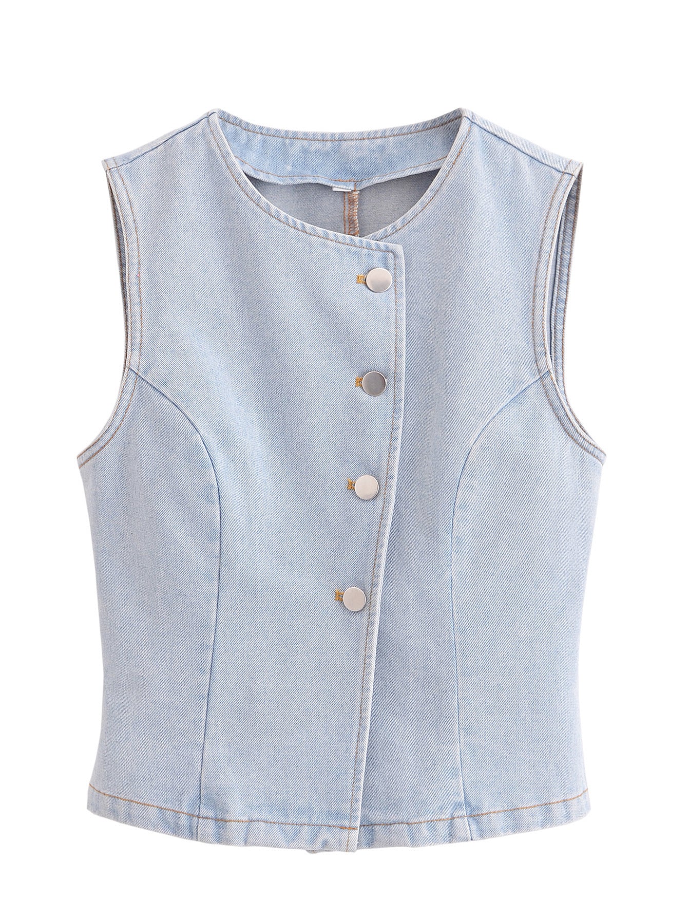 Cowboy vest+denim skirt set for women